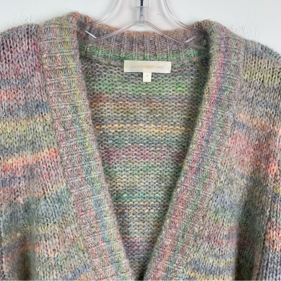 LoveShackFancy Wilford Boyfriend Cardigan in Autumn Rainbow Size S - Picture 7 of 16
